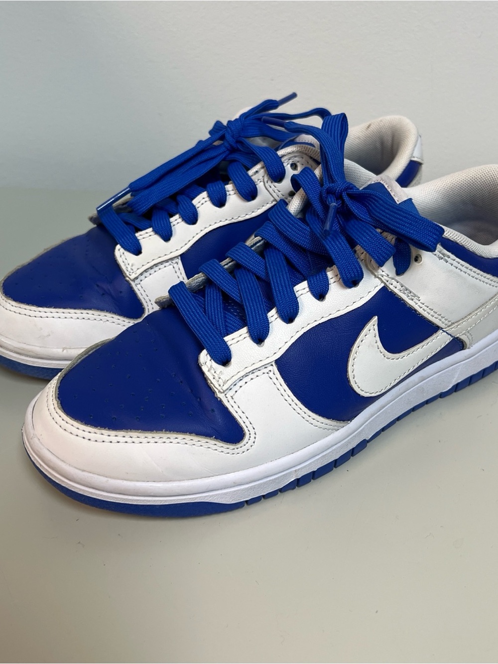 Nike Low-Top Sneakers in White and Blue